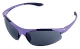 ERB Safety Girl Power at Work® Plastic Safety Glass with Purple Frame and Grey Lens E18625 at Pollardwater
