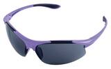 ERB Safety Girl Power at Work® Plastic Safety Glass with Purple Frame and Grey Lens E18625 at Pollardwater