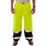 Tingley Icon LTE™ Size L Plastic Pants in Black, Fluorescent Yellow-Green and Silver TP27122LG at Pollardwater