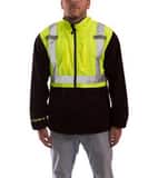 Tingley Phase 2™ Size 4X Fleece and Plastic Jacket in Black, Fluorescent Yellow-Green TJ730224X at Pollardwater