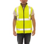 Tingley Workreation Plastic Vest in Black, Fluorescent Yellow-Green TV26022XL at Pollardwater