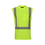 Tingley Job Sight™ Size 3X Plastic Sleeveless T-Shirt in Fluorescent Yellow-Green and Silver TS752223X at Pollardwater