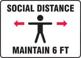 Accuform Signs 7 x 10 in. Vinyl Maintain Social Distance Safety Poster AMGNF540VS at Pollardwater