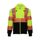 Tingley Job Sight™ Size 4X Plastic Hooded Sweatshirt in Black, Fluorescent Yellow-Green and Silver TS78122C4X at Pollardwater