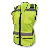 Radians Polyester Mesh Reusable Heavy Duty Surveyor Safety Vest in Hi-Viz Green RSV59W2ZGML at Pollardwater