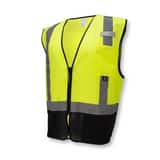 Armateck Economy M Size Color Blocked Mesh Vest with Zipper in Lime/Black ARM3BLM at Pollardwater