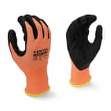 Radians TEKTYE™ Size L Nitrile Coated Fiberglass and Stainless Steel Automotive and Construction Reinforced Thumb A4 Work Reusable Gloves in Orange and Black RRWG705L at Pollardwater
