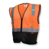 Radians Size 5X Polyester Mesh Reusable Economy Safety Vest in Black and Hi-Viz Orange RSV3B2ZOM5X at Pollardwater