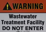 Rhino UV Armor Signs 10 x 14 in. Plastic Warning Wastewater Plant Non-Lighted Sign RPSWWPLT1014 at Pollardwater