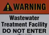 Rhino UV Armor Signs 18 x 24 in. Plastic Warning Wastewater Plant Non-Lighted Sign RPSWWPLT1824 at Pollardwater